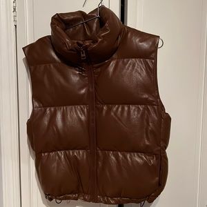 Wilfred Free Puffer Vest - Vegan Leather